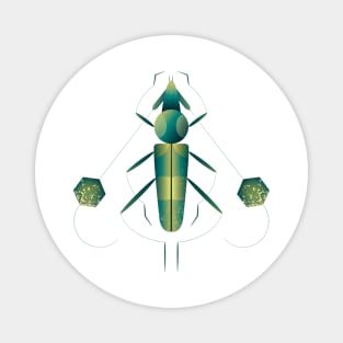 Green Longhorn Beetle Magnet